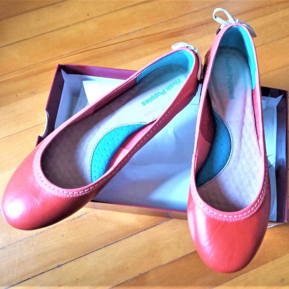 Hush Puppies Chaste Skimmer Flats, Coral Leather, Size 8.5M - Picture 5 of 9